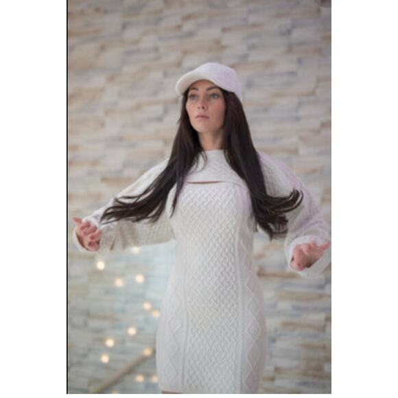 House of Harlow 1960 Cropped Sweater and Dress Set Sz L - Picture 1 of 13